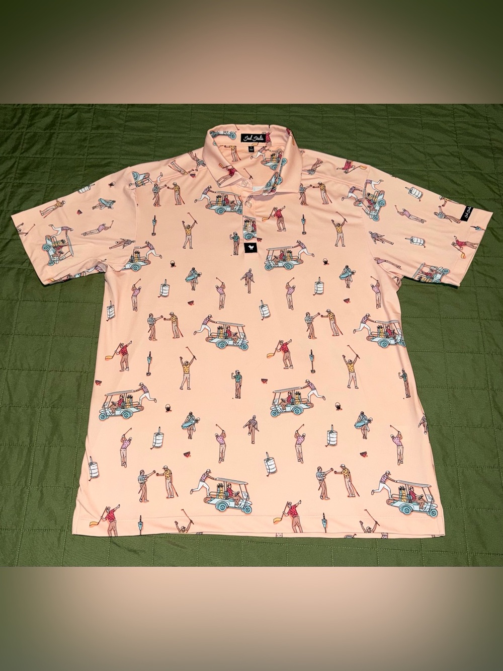 Bad Birdie Core Performance Golf Polo-The Boys/Frosty Petal Men’s Size-L